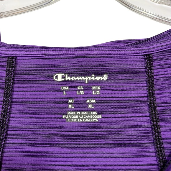 NEW, Champion, Heather Purple Hooded Top, Large - Picture 3 of 10